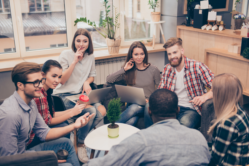 Image of people in a team meeting